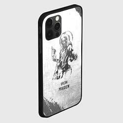Чехол для iPhone 12 Pro Max Iron Maiden - white gradient, цвет: 3D-черный — фото 2