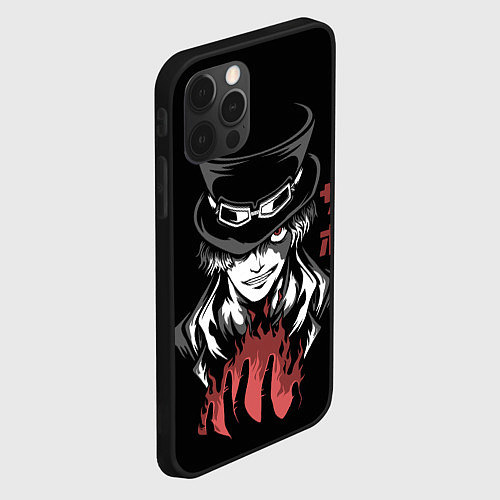 Чехол iPhone 12 Pro Max Ван пис - Сабо / 3D-Черный – фото 2