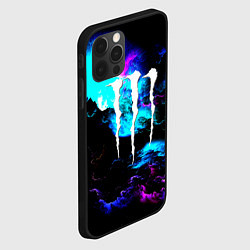 Чехол для iPhone 12 Pro Max Monster energy космическая абстракция, цвет: 3D-черный — фото 2