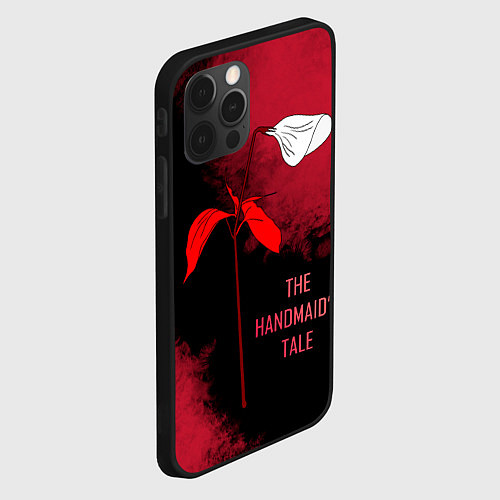 Чехол iPhone 12 Pro Max Рассказ служанки - логотип цветок калла / 3D-Черный – фото 2