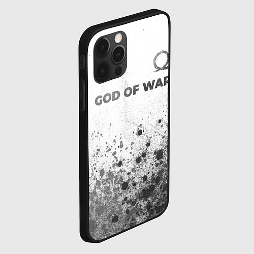 Чехол iPhone 12 Pro Max God of War - white gradient посередине / 3D-Черный – фото 2
