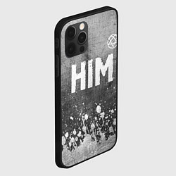 Чехол для iPhone 12 Pro Max HIM - grey gradient посередине, цвет: 3D-черный — фото 2