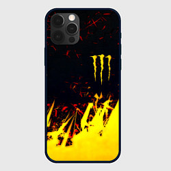 Чехол для iPhone 12 Pro Max Monster energy абстрактные краски, цвет: 3D-черный
