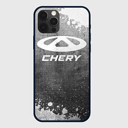 Чехол для iPhone 12 Pro Max Chery - grey gradient, цвет: 3D-черный