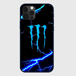Чехол для iPhone 12 Pro Max Monster energy storm blue, цвет: 3D-черный