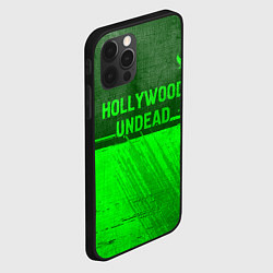 Чехол для iPhone 12 Pro Max Hollywood Undead - green gradient посередине, цвет: 3D-черный — фото 2
