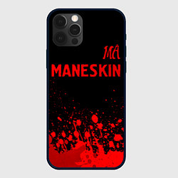 Чехол для iPhone 12 Pro Max Maneskin - red gradient посередине, цвет: 3D-черный
