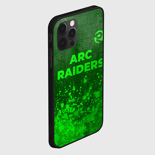 Чехол iPhone 12 Pro Max ARC Raiders - green gradient посередине / 3D-Черный – фото 2