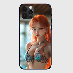 Чехол для iPhone 12 Pro Max Рыжая девушка в купальнике, цвет: 3D-черный
