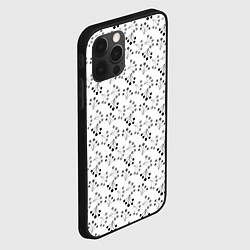 Чехол для iPhone 12 Pro Max Черно белый ягодный узор ретро, цвет: 3D-черный — фото 2