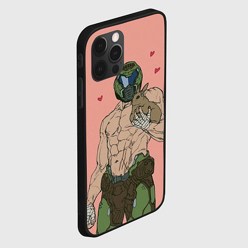 Чехол iPhone 12 Pro Max Палач рока с кроликом / 3D-Черный – фото 2