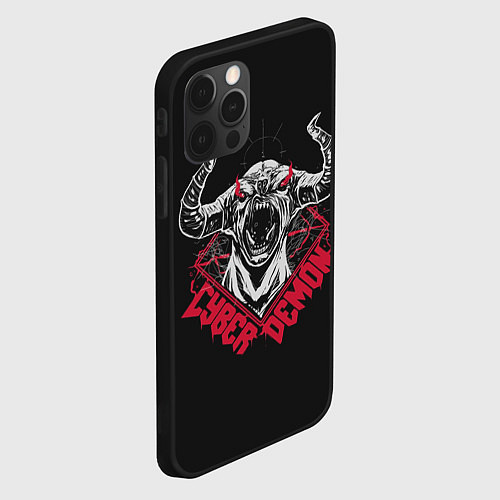 Чехол iPhone 12 Pro Max Cyber demon doom / 3D-Черный – фото 2