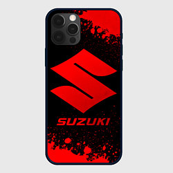 Чехол для iPhone 12 Pro Max Suzuki - red gradient, цвет: 3D-черный