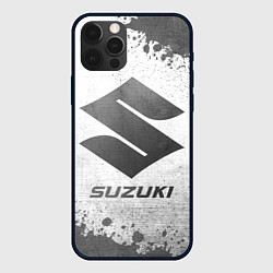 Чехол для iPhone 12 Pro Max Suzuki - white gradient, цвет: 3D-черный