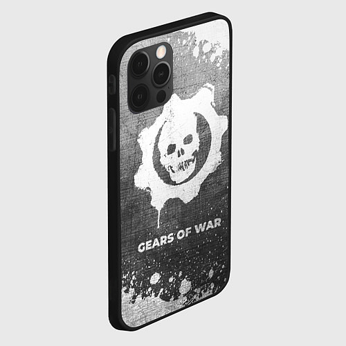 Чехол iPhone 12 Pro Max Gears of War - grey gradient / 3D-Черный – фото 2