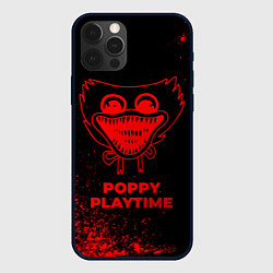 Чехол для iPhone 12 Pro Max Poppy Playtime - red gradient, цвет: 3D-черный