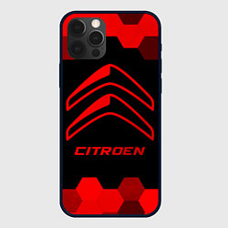 Чехол для iPhone 12 Pro Max Citroen - red gradient, цвет: 3D-черный