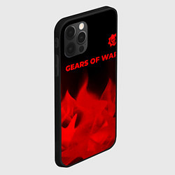 Чехол для iPhone 12 Pro Max Gears of War - red gradient посередине, цвет: 3D-черный — фото 2