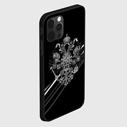 Чехол для iPhone 12 Pro Max Имперский герб чёрный с полосами, цвет: 3D-черный — фото 2