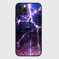 Чехол для iPhone 12 Pro Max Разряды и вспышки молнии, цвет: 3D-черный