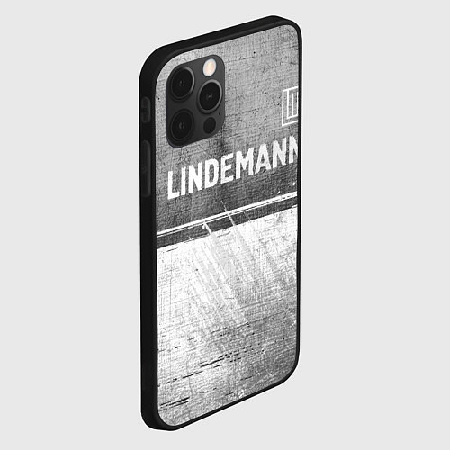 Чехол iPhone 12 Pro Max Lindemann - grey gradient посередине / 3D-Черный – фото 2