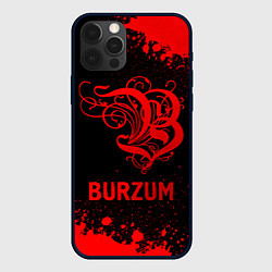 Чехол для iPhone 12 Pro Max Burzum - red gradient, цвет: 3D-черный