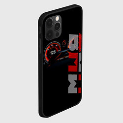 Чехол для iPhone 12 Pro Max BMW спидометр и надпись, цвет: 3D-черный — фото 2