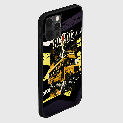 Чехол iPhone 12 Pro Max ACDC в автобусе / 3D-Черный – фото 2