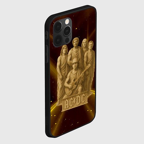 Чехол iPhone 12 Pro Max ACDC стиль памятника / 3D-Черный – фото 2