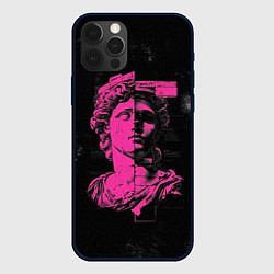 Чехол для iPhone 12 Pro Max Скульптура гранж арт, цвет: 3D-черный