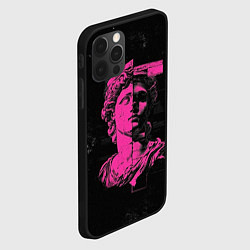Чехол для iPhone 12 Pro Max Скульптура гранж арт, цвет: 3D-черный — фото 2
