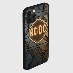 Чехол для iPhone 12 Pro Max ACDC винтажный логотип, цвет: 3D-черный — фото 2