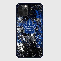 Чехол для iPhone 12 Pro Max Toronto Maple Leafs NHL black, цвет: 3D-черный
