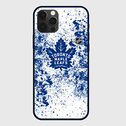 Чехол для iPhone 12 Pro Max Toronto Maple Leafs NHL white, цвет: 3D-черный