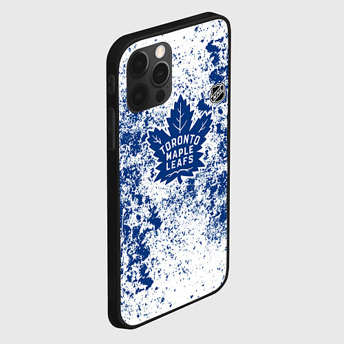 Чехол iPhone 12 Pro Max Toronto Maple Leafs NHL white / 3D-Черный – фото 2