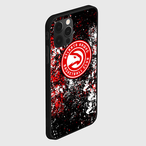 Чехол iPhone 12 Pro Max Atlanta Hawks / 3D-Черный – фото 2