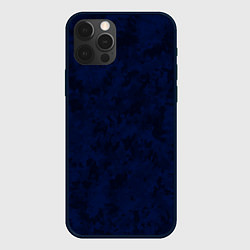 Чехол для iPhone 12 Pro Max Туманный чёрно-синий пятнистый, цвет: 3D-черный