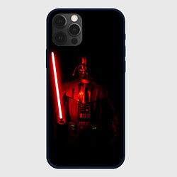 Чехол для iPhone 12 Pro Max Вейдер в темноте с мечом, цвет: 3D-черный