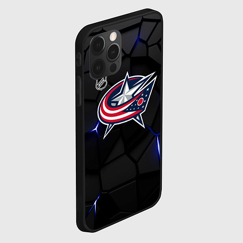 Чехол iPhone 12 Pro Max Коламбус Блю Джекетс - НХЛ хоккей / 3D-Черный – фото 2