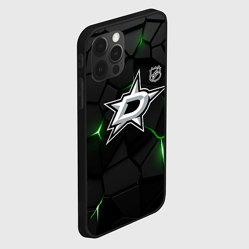 Чехол iPhone 12 Pro Max Даллас Старз плиты с подсветкой / 3D-Черный – фото 2