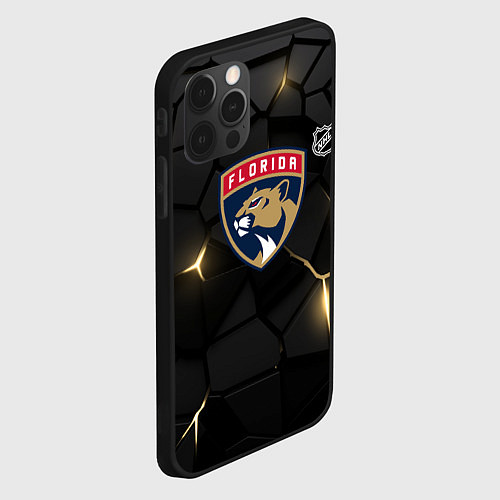 Чехол iPhone 12 Pro Max Флорида Пантерз - НХЛ хоккей / 3D-Черный – фото 2