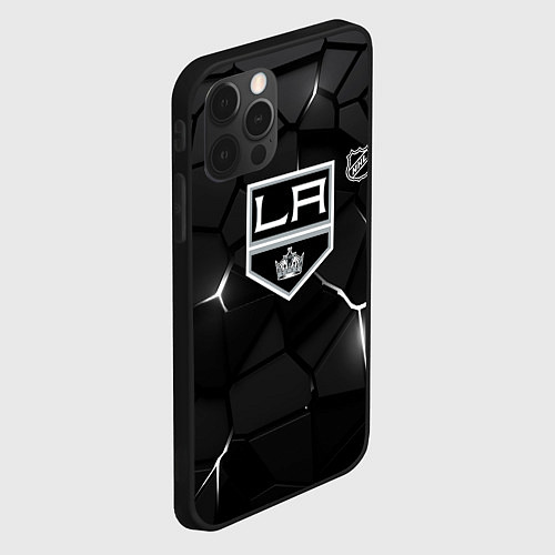 Чехол iPhone 12 Pro Max Лос Анджелес Кингз - НХЛ хоккей / 3D-Черный – фото 2