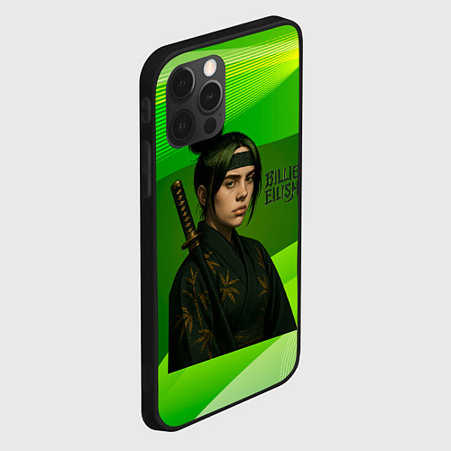 Чехол iPhone 12 Pro Max Билли Айлиш в стиле ниндзи / 3D-Черный – фото 2