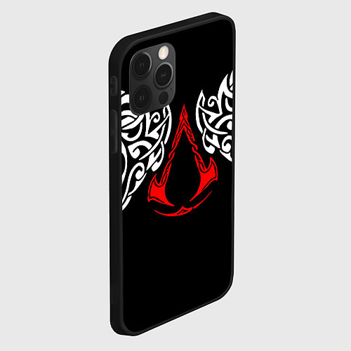 Чехол iPhone 12 Pro Max Силуэт ворона - Aссасинс Крид / 3D-Черный – фото 2