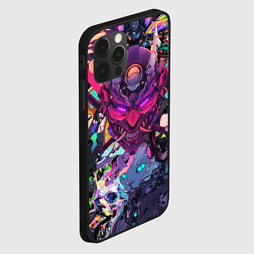 Чехол iPhone 12 Pro Max Стиль Cyberpunk / 3D-Черный – фото 2