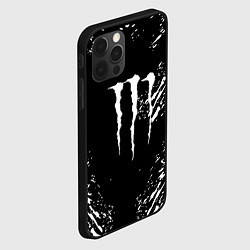 Чехол для iPhone 12 Pro Max Monster energy white splash, цвет: 3D-черный — фото 2