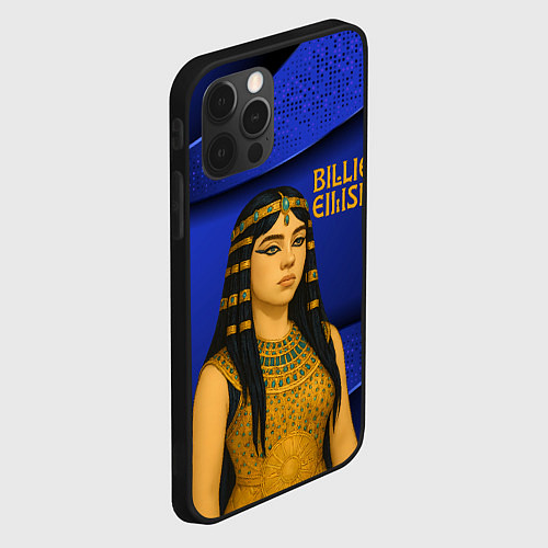 Чехол iPhone 12 Pro Max Билли Айлиш в образе фараона / 3D-Черный – фото 2