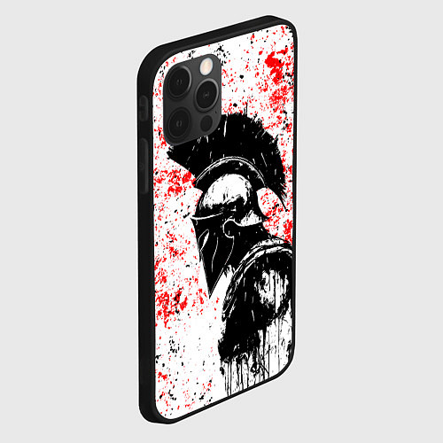 Чехол iPhone 12 Pro Max Воин Спарты / 3D-Черный – фото 2