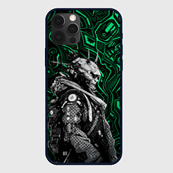 Чехол для iPhone 12 Pro Max Японский кибернетический Они, цвет: 3D-черный
