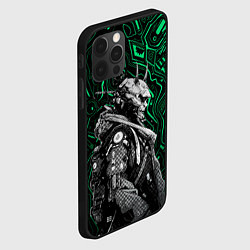 Чехол для iPhone 12 Pro Max Японский кибернетический Они, цвет: 3D-черный — фото 2